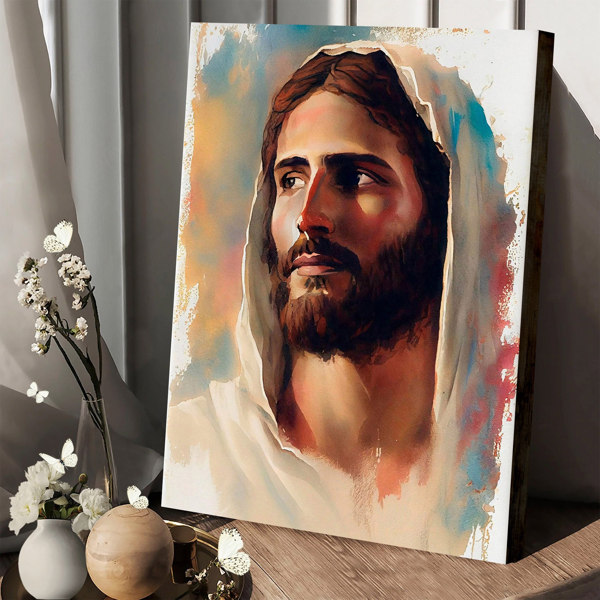 Jesus Art Print Jesus Portrait Christ Print Christian LDS - Jesus Canvas Art - Christian Wall Canvas