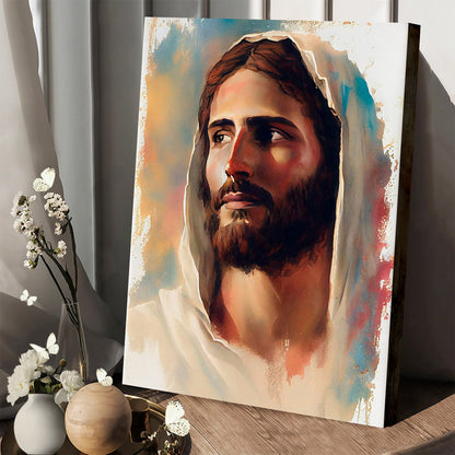 Jesus Art Print Jesus Portrait Christ Print Christian LDS - Jesus Canvas Art - Christian Wall Canvas