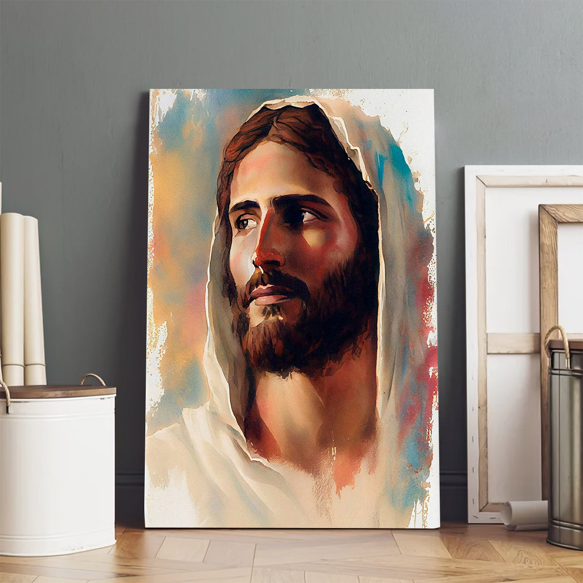 Jesus Art Print Jesus Portrait Christ Print Christian LDS - Jesus Canvas Art - Christian Wall Canvas