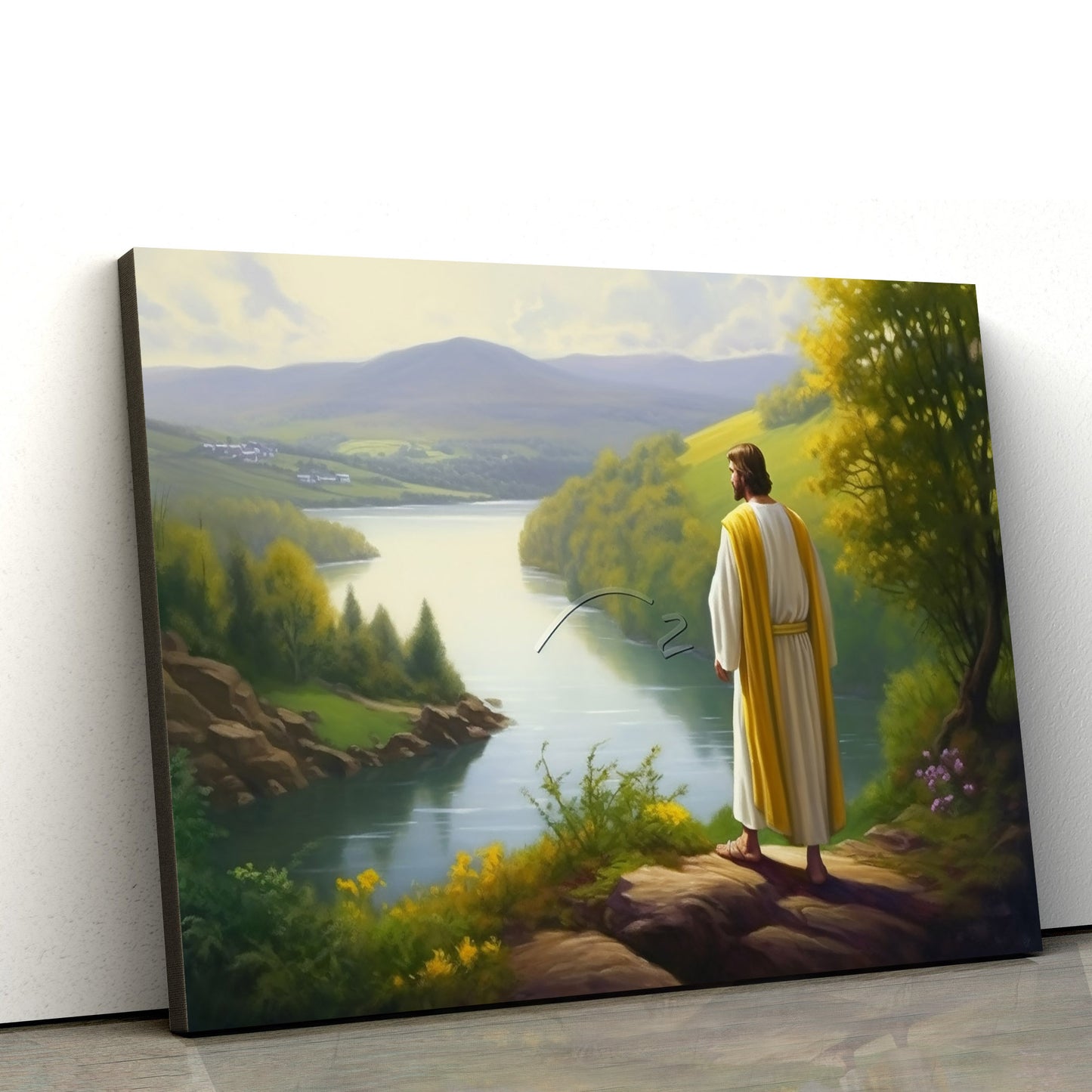 Jesus At Lakeside 1 - Canvas Pictures - Jesus Christ Canvas - Christian Wall Art