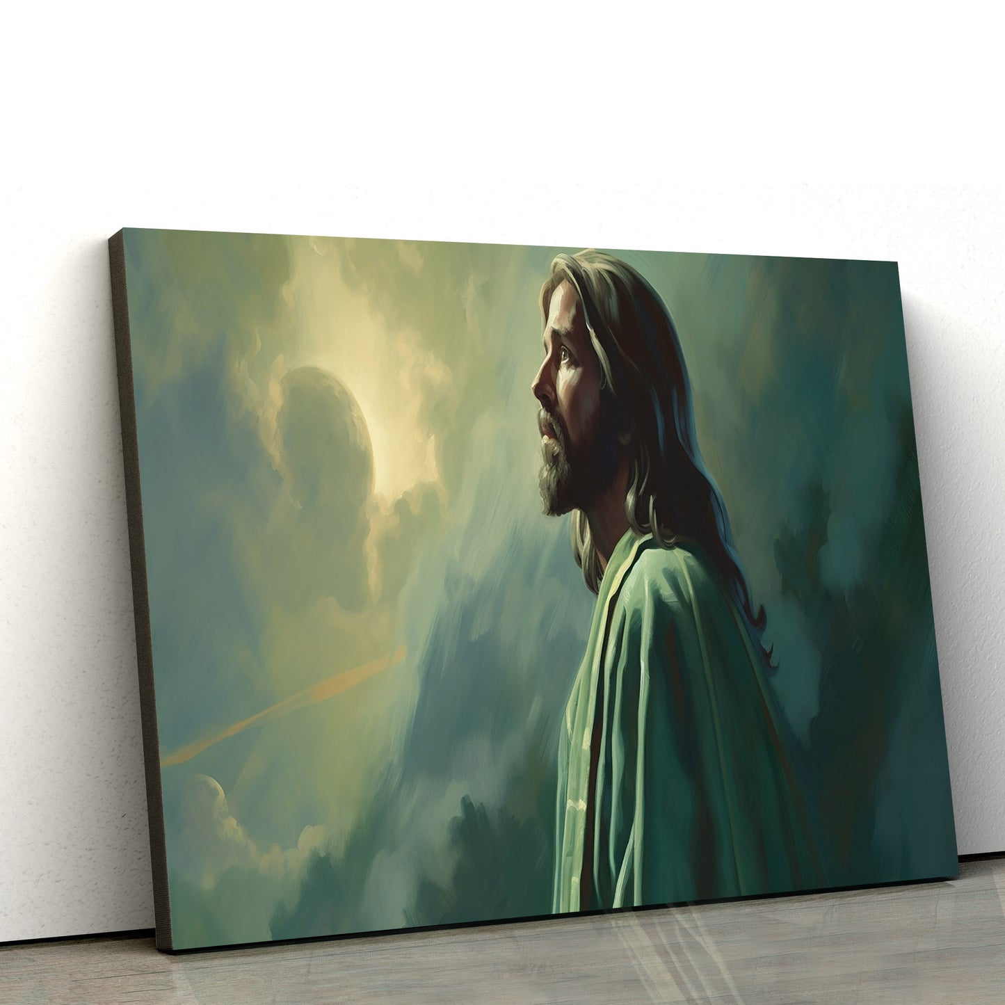 Jesus At The Cross 2 - Canvas Picture - Jesus Christ Canvas - Christian Wall Art