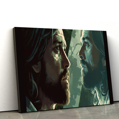 Jesus At The Cross 3 - Canvas Picture - Jesus Christ Canvas - Christian Wall Art