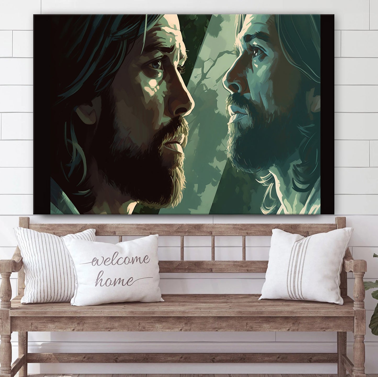 Jesus At The Cross 3 - Canvas Picture - Jesus Christ Canvas - Christian Wall Art