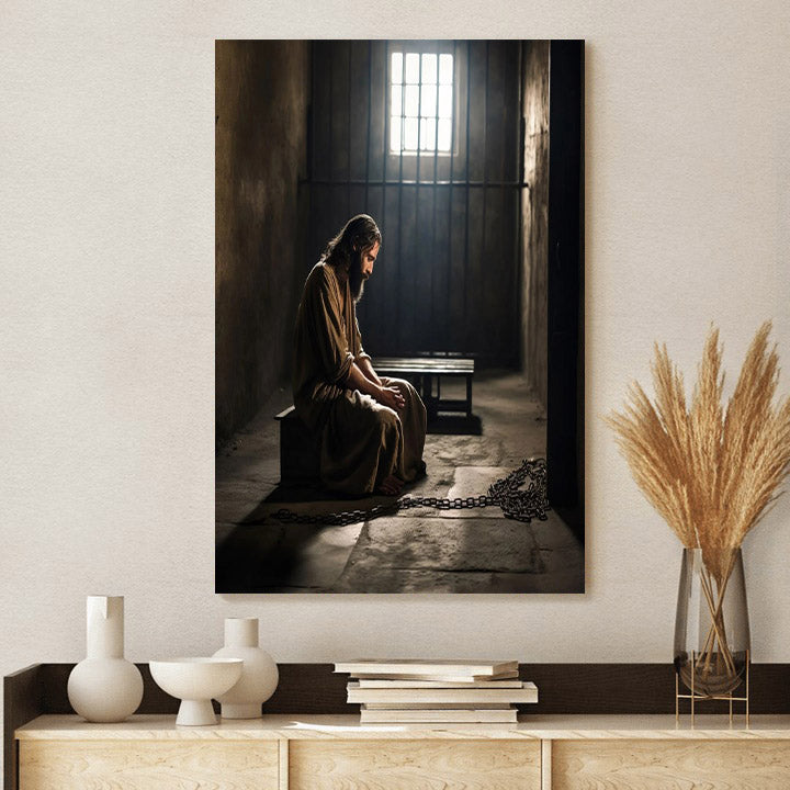 Jesus Awaiting Trial In Jerusalem By Pontius Pilate - Canvas Pictures - Jesus Canvas Art - Christian Wall Art