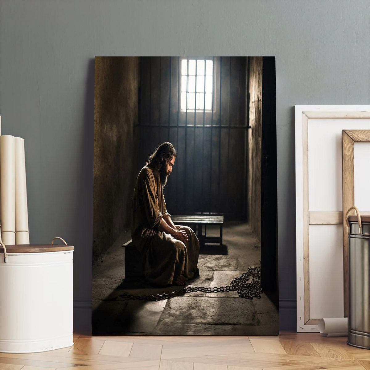Jesus Awaiting Trial In Jerusalem By Pontius Pilate - Canvas Pictures - Jesus Canvas Art - Christian Wall Art
