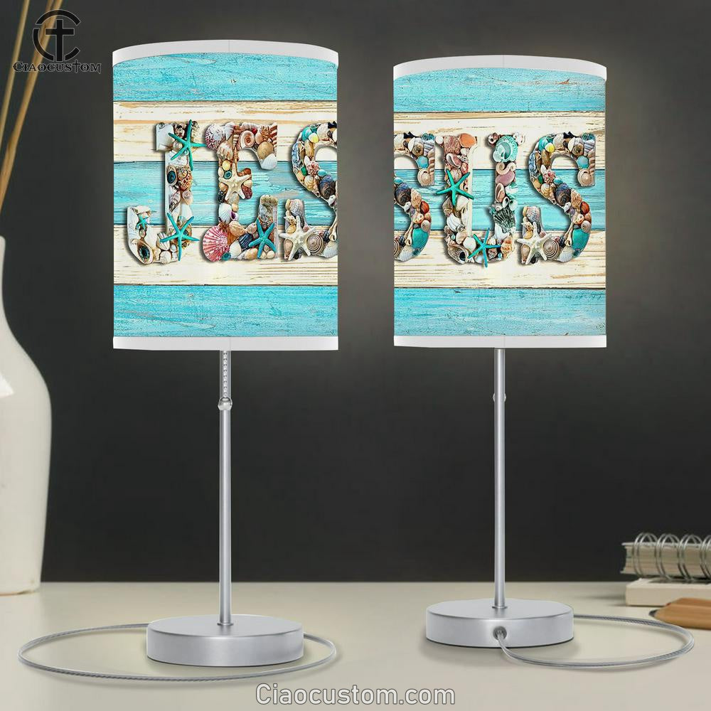 Jesus Beach Table Lamp Prints - Jesus Christ Table Lamp - Christian Table Lamp Prints