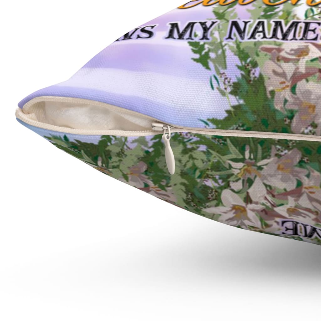 Jesus Because Of Him Heaven Knows My Name Christian Pillow