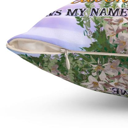 Jesus Because Of Him Heaven Knows My Name Christian Pillow