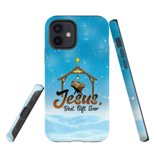 Jesus Best Gift Ever - Baby Jesus In A Manger - Christmas Phone Case - Inspirational Bible Scripture iPhone Cases