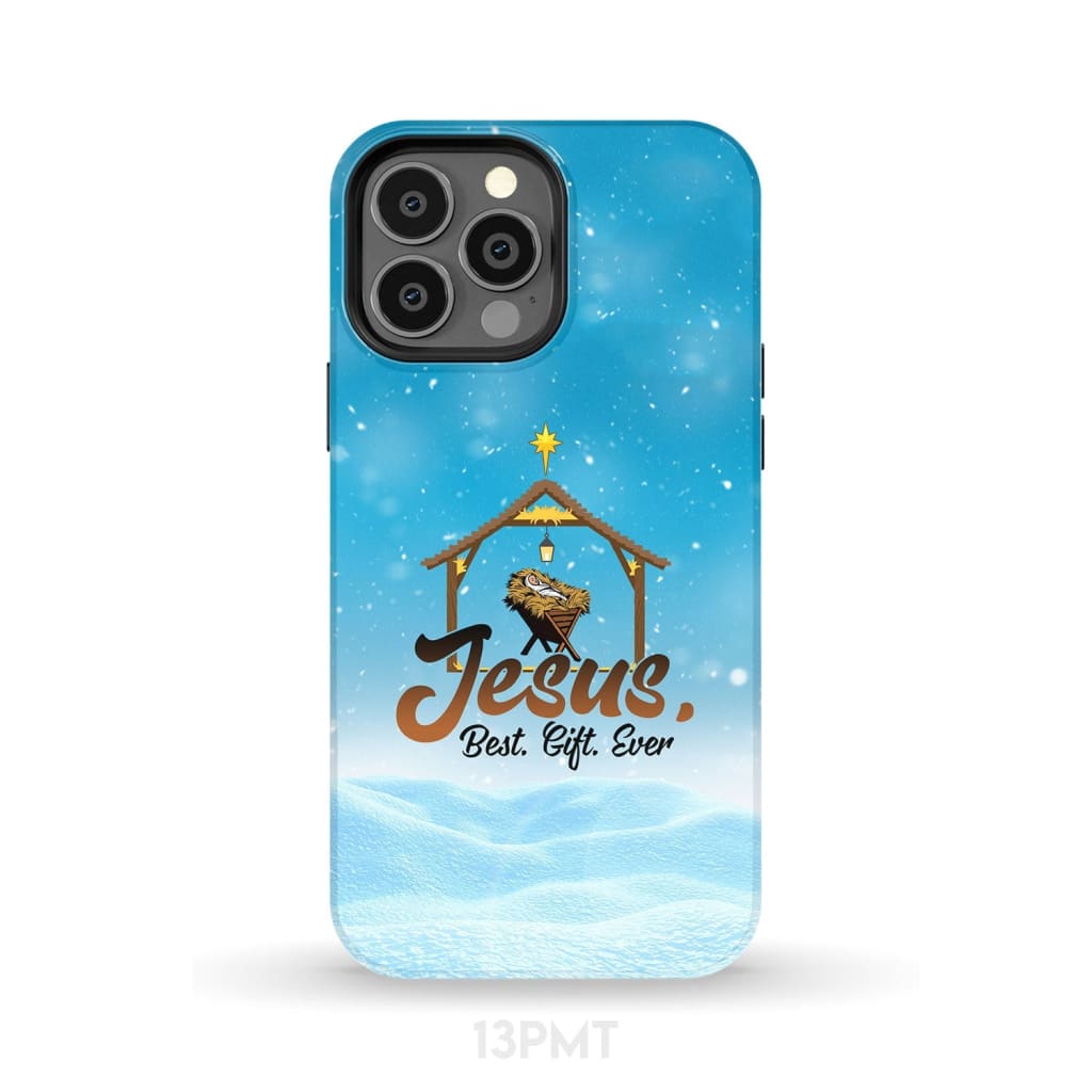Jesus Best Gift Ever - Baby Jesus In A Manger - Christmas Phone Case - Inspirational Bible Scripture iPhone Cases
