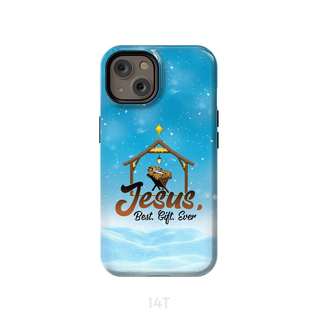 Jesus Best Gift Ever - Baby Jesus In A Manger - Christmas Phone Case - Inspirational Bible Scripture iPhone Cases