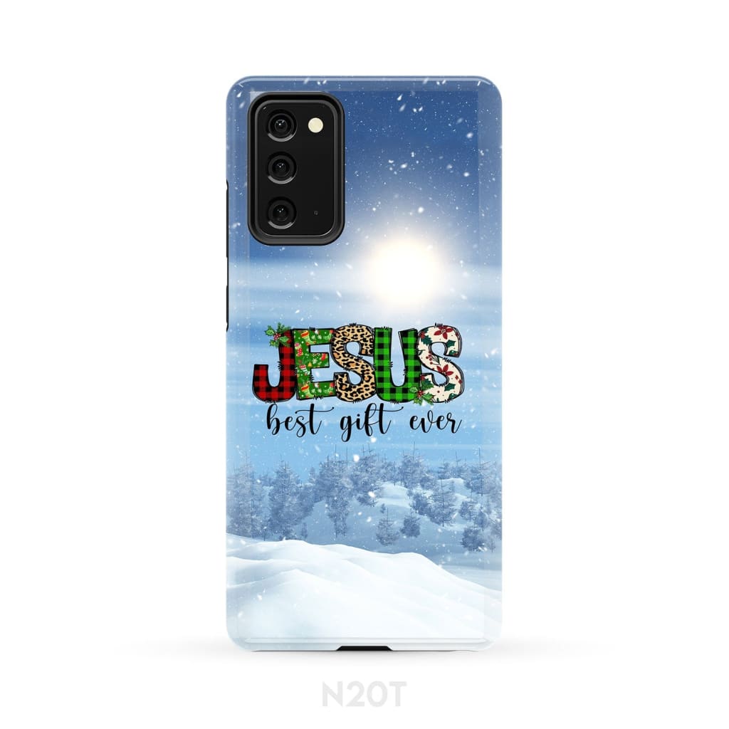 Jesus Best Gift Ever Buffalo Plaid Leopard Phone Case - Inspirational Bible Scripture iPhone Cases