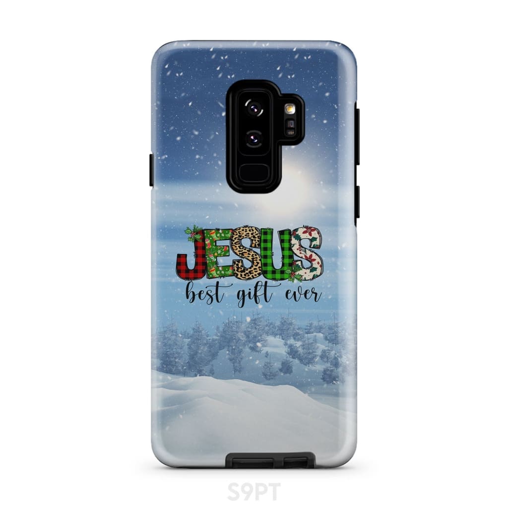 Jesus Best Gift Ever Buffalo Plaid Leopard Phone Case - Inspirational Bible Scripture iPhone Cases