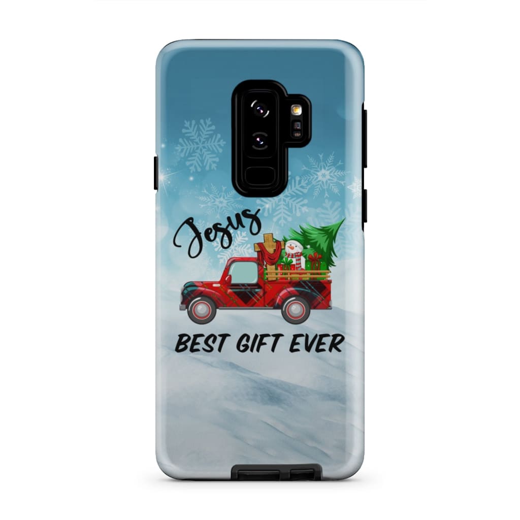 Jesus Best Gift Ever Red Truck Christmas Phone Case - Inspirational Bible Scripture iPhone Cases