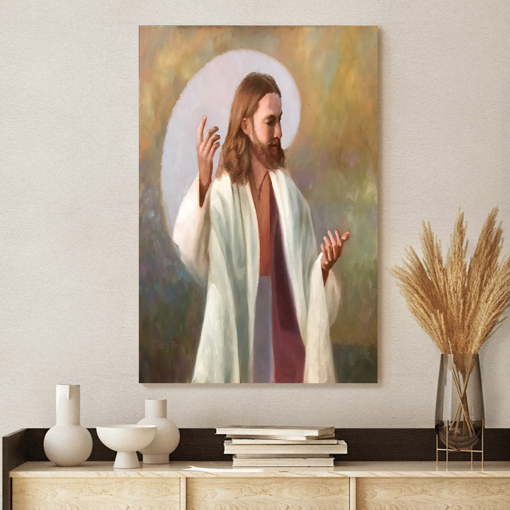 Jesus Blessed Are They - Canvas Pictures - Jesus Canvas Art - Christian Wall Art
