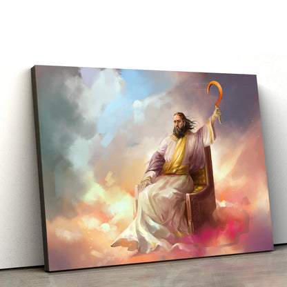Jesus Book Of Revelation - Jesus Canvas Wall Art - Christian Wall Art