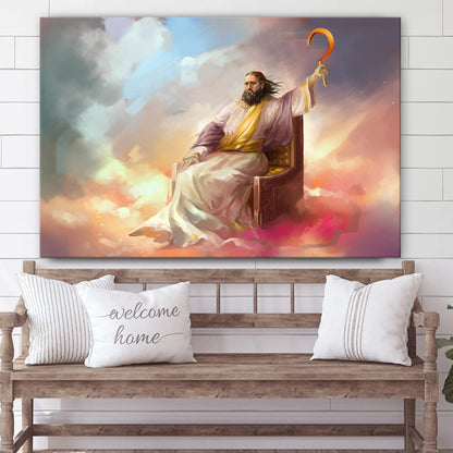 Jesus Book Of Revelation - Jesus Canvas Wall Art - Christian Wall Art