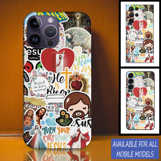 Jesus Calling Sticker Personalized Phone Case - Christian Phone Case - Bible Verse Phone Case