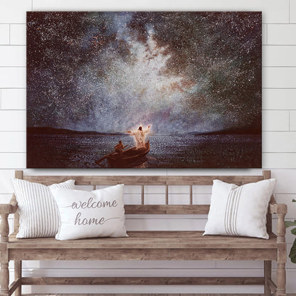 Jesus Calms My Storm Canvas Wall Art - Christian Wall Decor