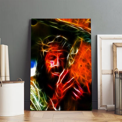 Jesus Carrying The Cross 1 Canvas Pictures - Christian Canvas Wall Decor - Religious Wall Art Canvas