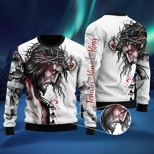 Jesus Catholic Ugly Christmas Sweater For Men & Women - Jesus Christ Sweater - Christian Shirts Gifts Idea