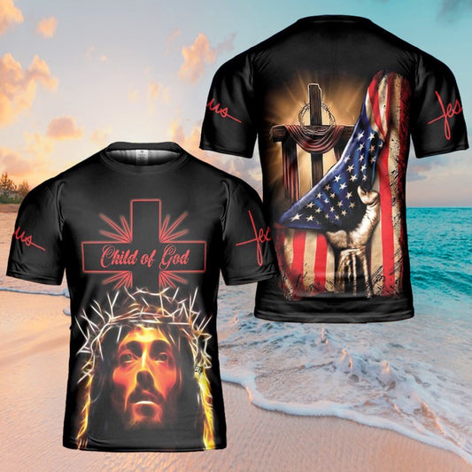 Jesus Child Of God Jesus 3d T Shirts - Christian Shirts For Men&Women