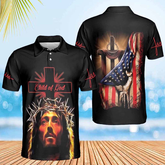 Jesus Child Of God Jesus Polo Shirts - Christian Shirt For Men And Women