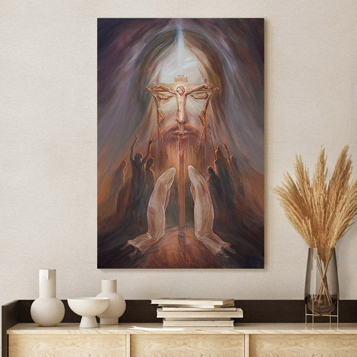 Jesus Chirst On The Cross Canvas Pictures - Jesus Painting Canvas - Christian Canvas Wall Art