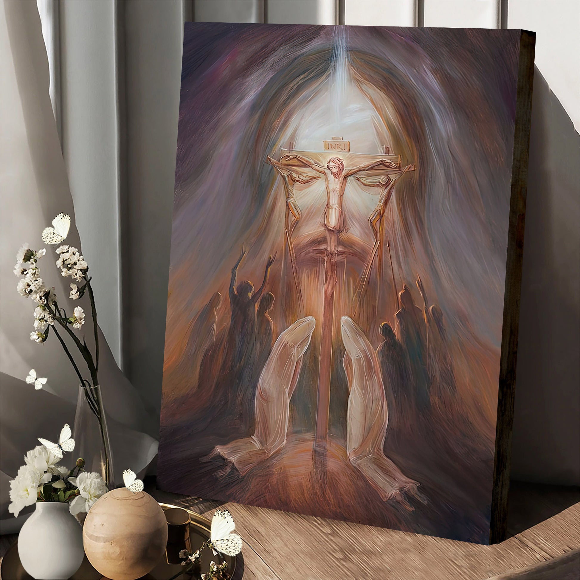 Jesus Chirst On The Cross Canvas Pictures - Jesus Painting Canvas - Christian Canvas Wall Art