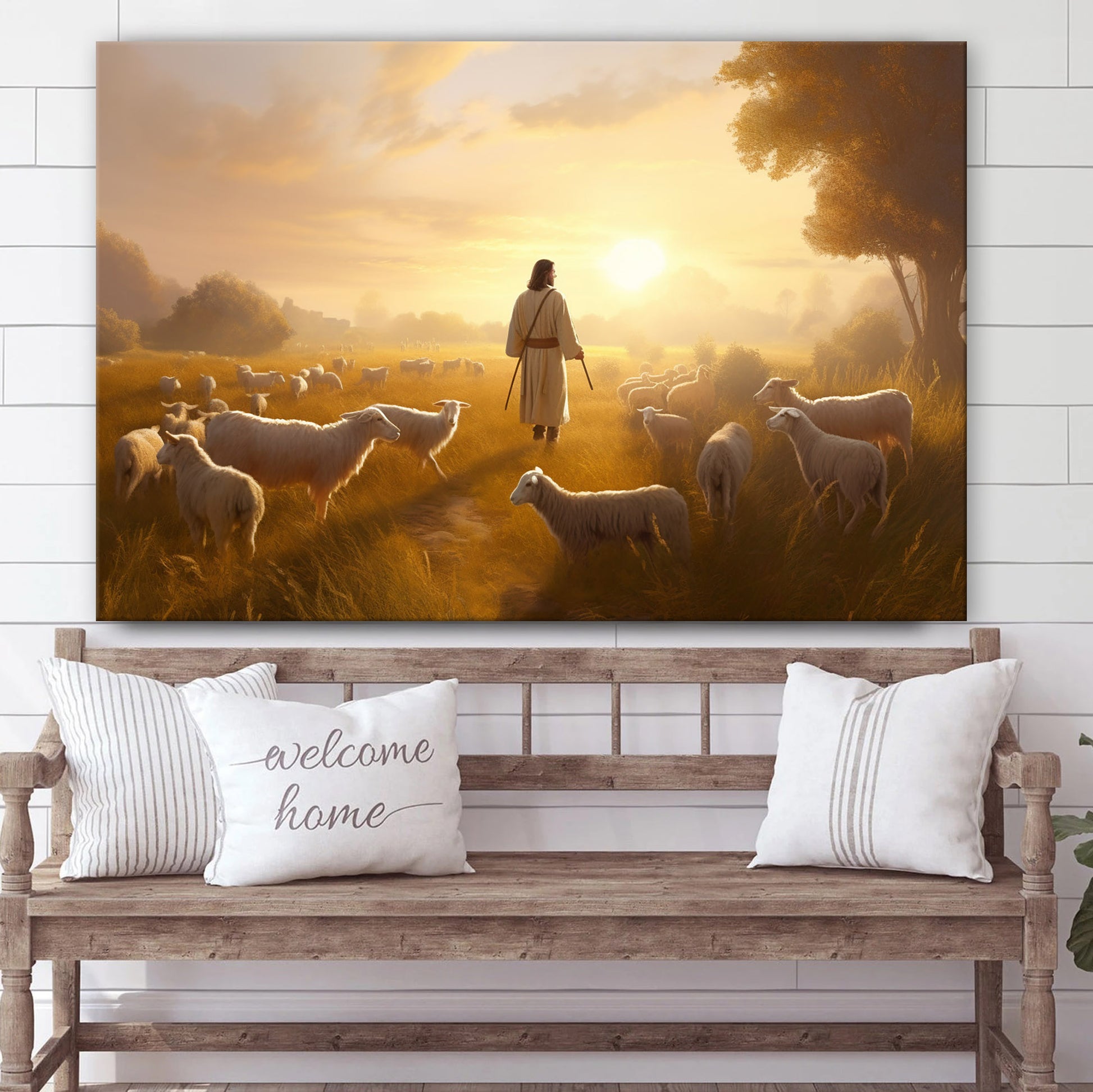Jesus Christ - Shepherd - Canvas Pictures - Jesus Christ Canvas - Christian Wall Art