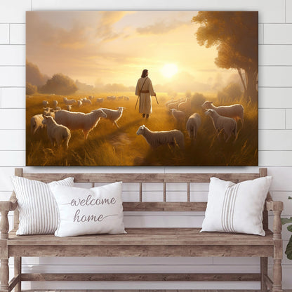 Jesus Christ - Shepherd - Canvas Pictures - Jesus Christ Canvas - Christian Wall Art