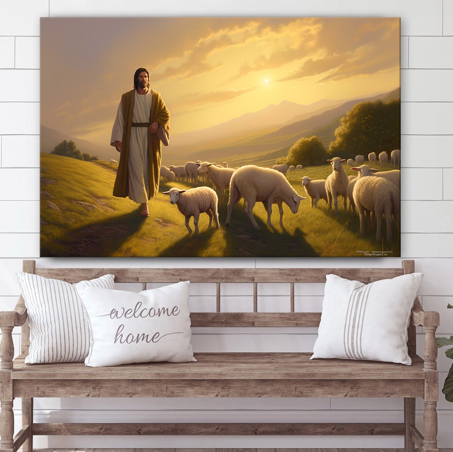 Jesus Christ - Shepherd 1 - Canvas Pictures - Jesus Christ Canvas - Christian Wall Art
