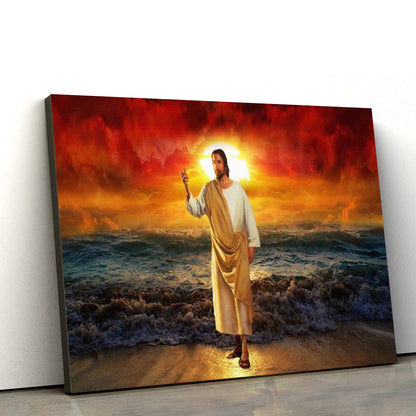 Jesus Christ 1 - Jesus Canvas Wall Art - Christian Wall Art