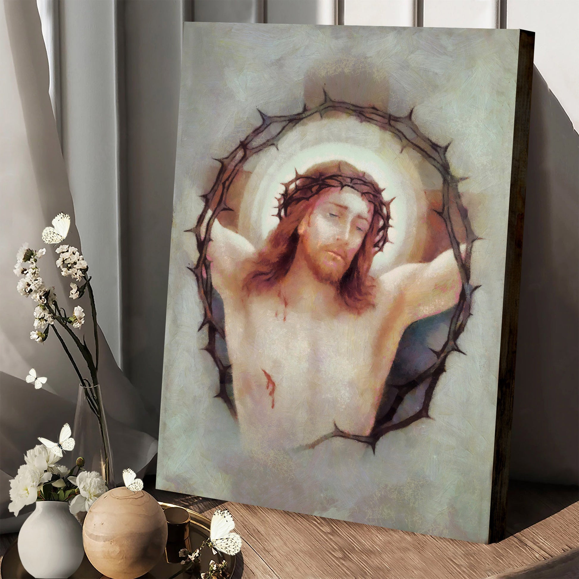 Jesus Christ After The Crucifixion Canvas Wall Art - Jesus Christ Painting - Religious Gift - Christian Wall Art Decor