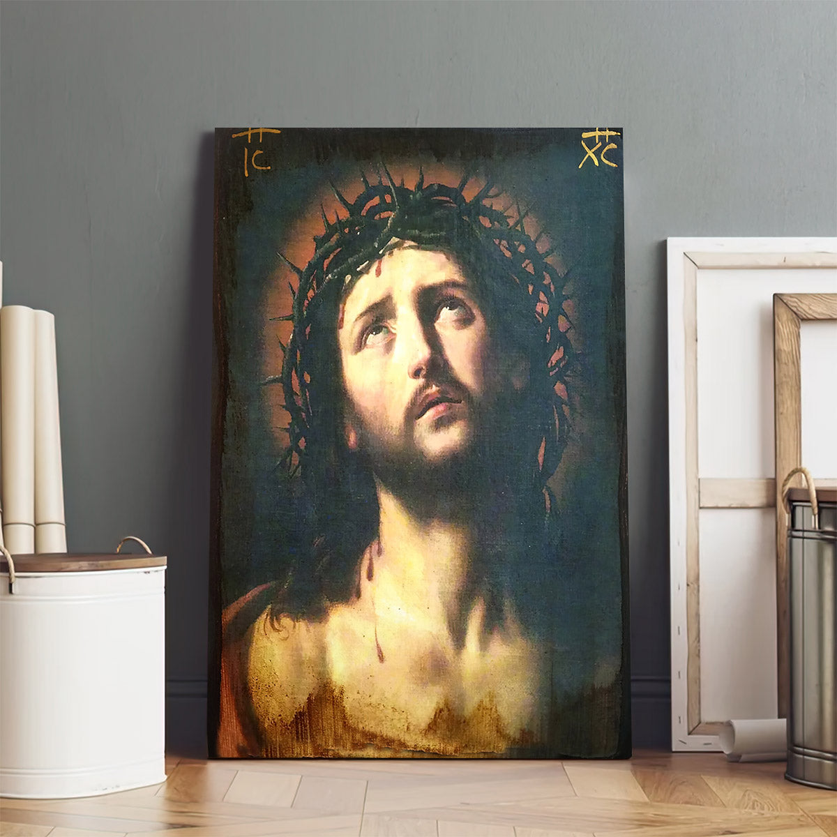 Jesus Christ After The Crucifixion Canvas Wall Art - Jesus Portrait Picture - Religious Gift - Christian Wall Art Decor