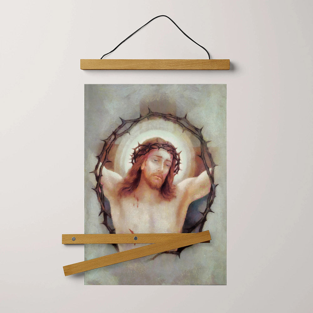 Jesus Christ After The Crucifixion Hanging Canvas Wall Art - Jesus Christ Painting - Religious Gift - Christian Wall Art Decor