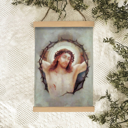 Jesus Christ After The Crucifixion Hanging Canvas Wall Art - Jesus Christ Painting - Religious Gift - Christian Wall Art Decor