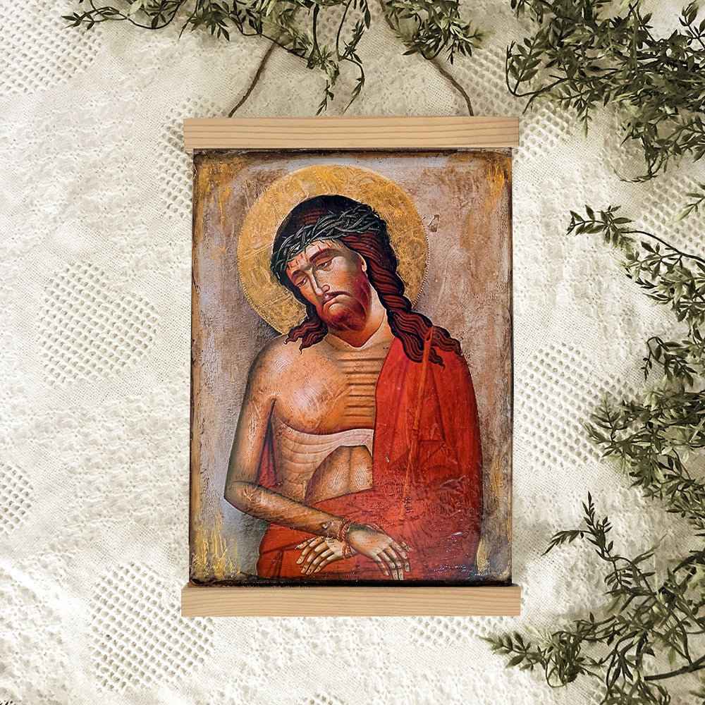Jesus Christ After The Crucifixion Hanging Canvas Wall Art 1 - Jesus Portrait Picture - Religious Gift - Christian Wall Art Decor