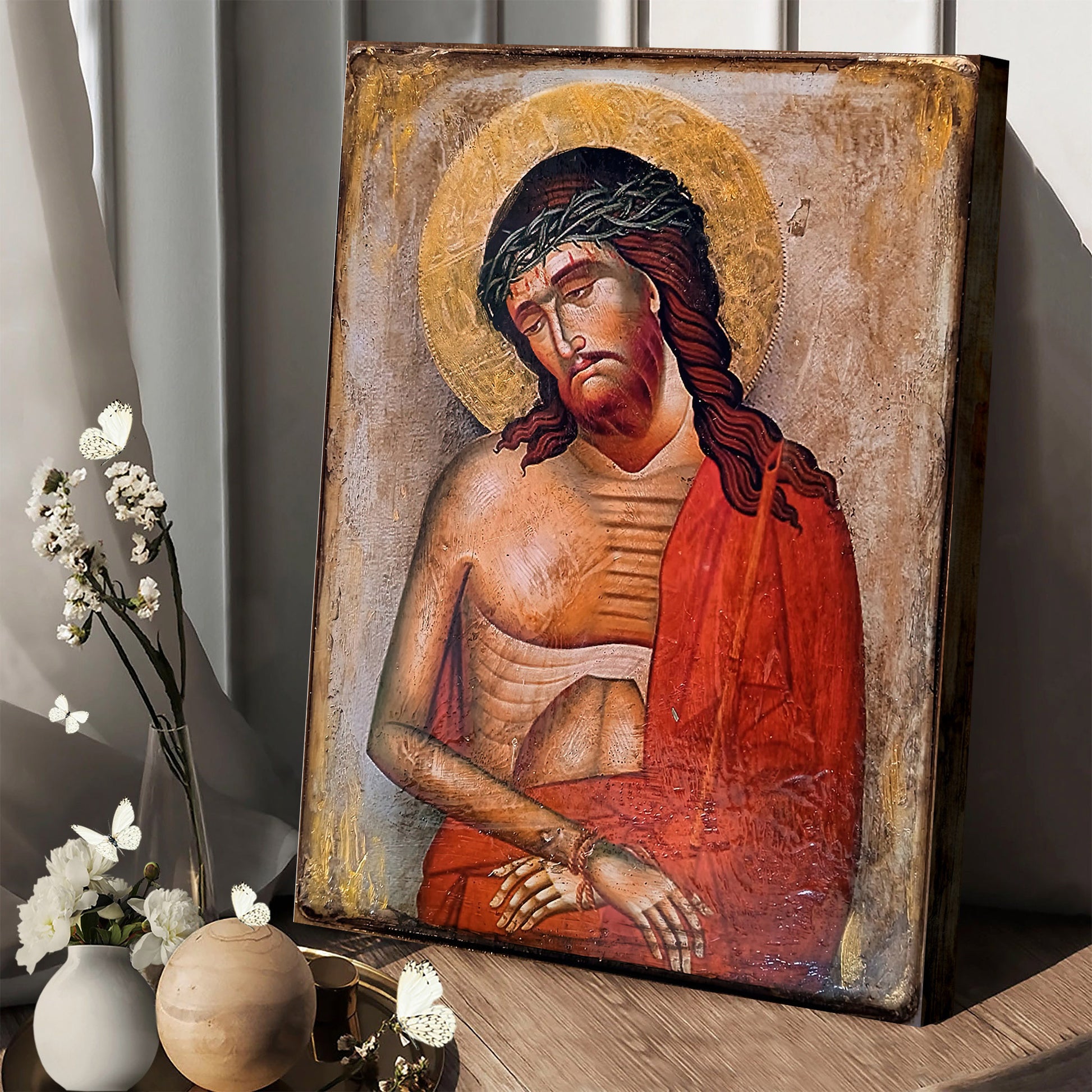 Jesus Christ After The Crucifixion Wall Art Canvas - Jesus Portrait Picture - Religious Gift - Christian Wall Art Decor