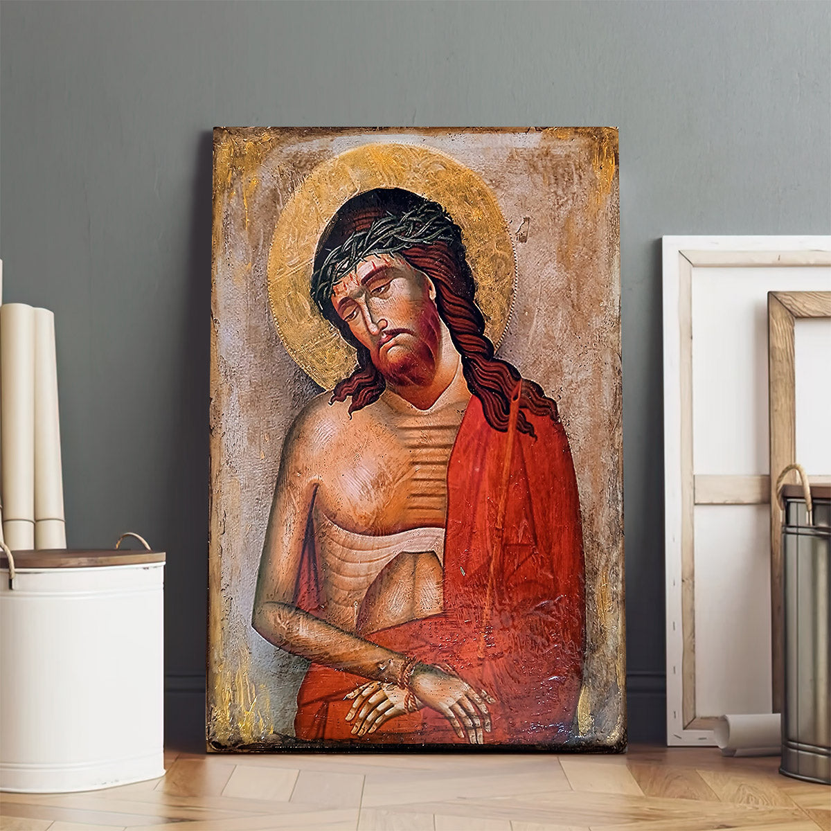 Jesus Christ After The Crucifixion Wall Art Canvas - Jesus Portrait Picture - Religious Gift - Christian Wall Art Decor