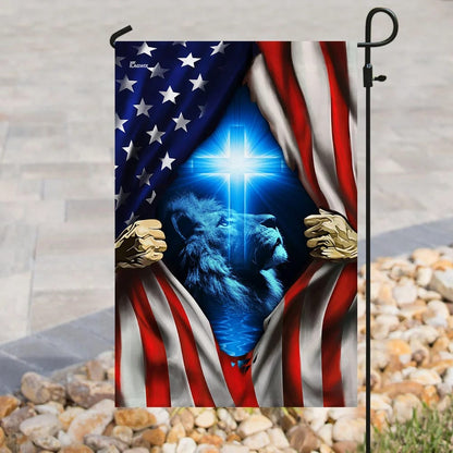 Jesus Christ American House Flags - Christian Garden Flags - Outdoor Christian Flag