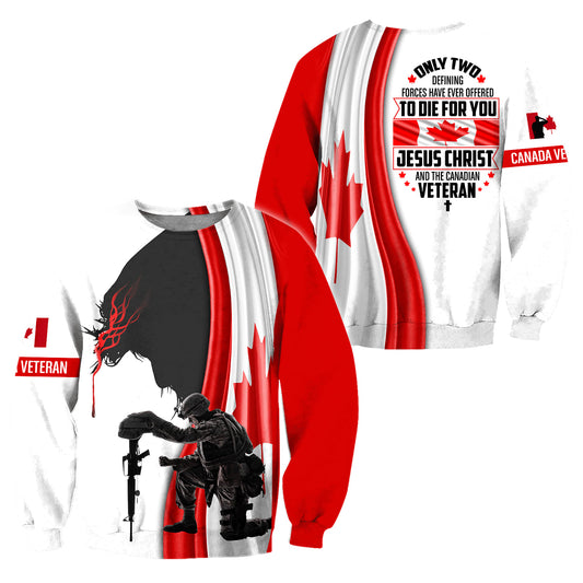 Jesus Christ And Canadian Veteran Jesus - Christian Sweatshirt For Women & Men
