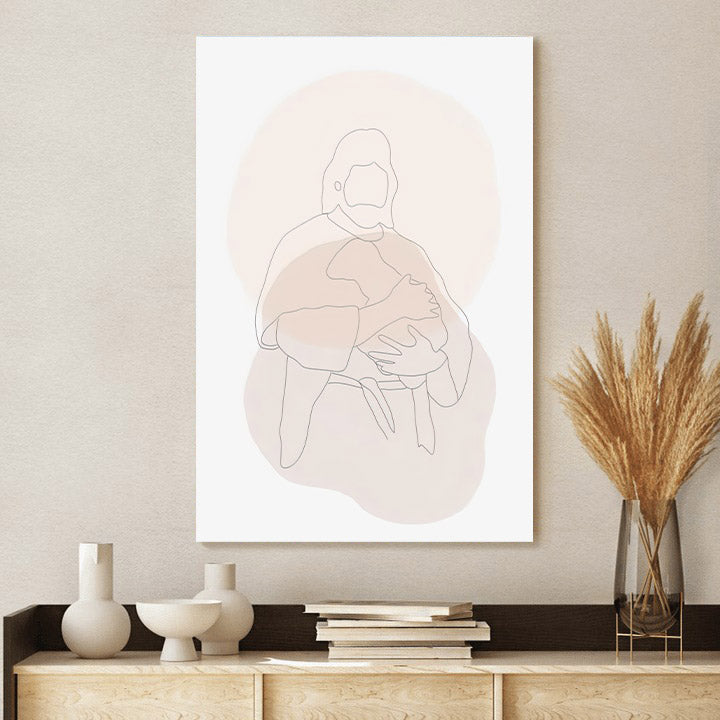 Jesus Christ And Lamb Canvas Wall Art - Christian Wall Posters - Ciaocustom