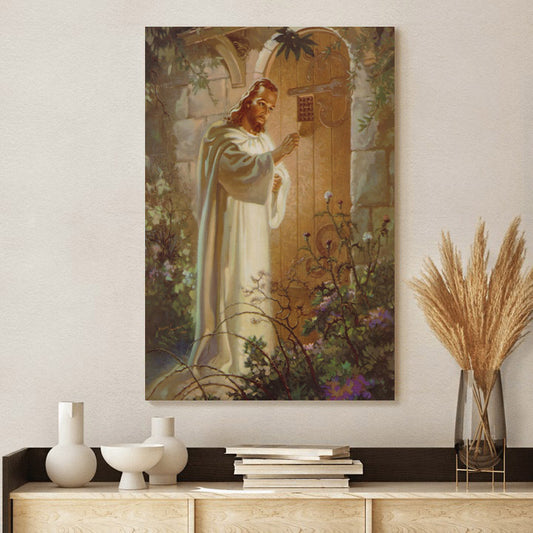 Jesus Christ At Heart's Door - Canvas Pictures - Jesus Canvas Art - Christian Wall Art