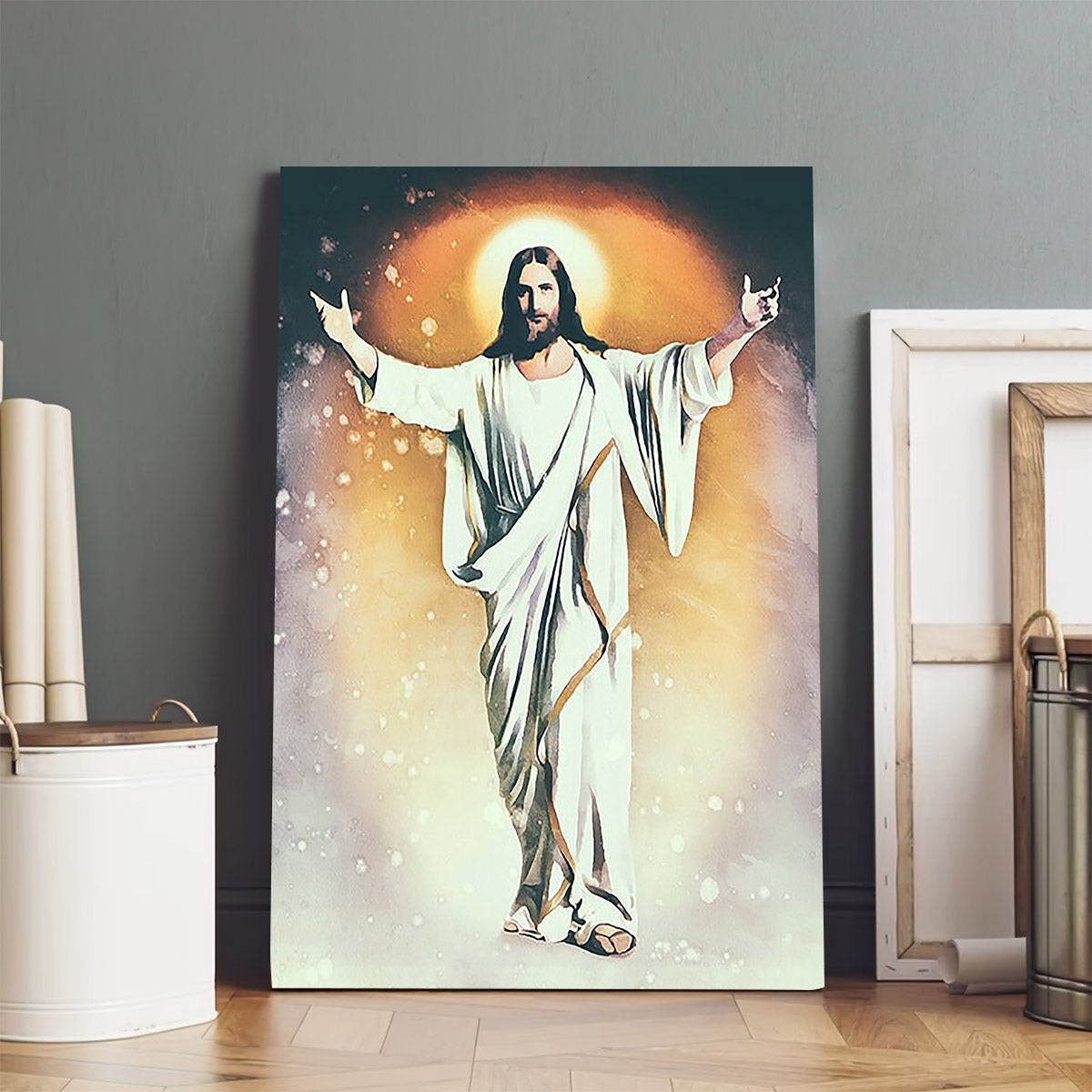 Jesus Christ Blessing Canvas Wall Art - Jesus Portrait Picture - Religious Gift - Christian Wall Art Decor