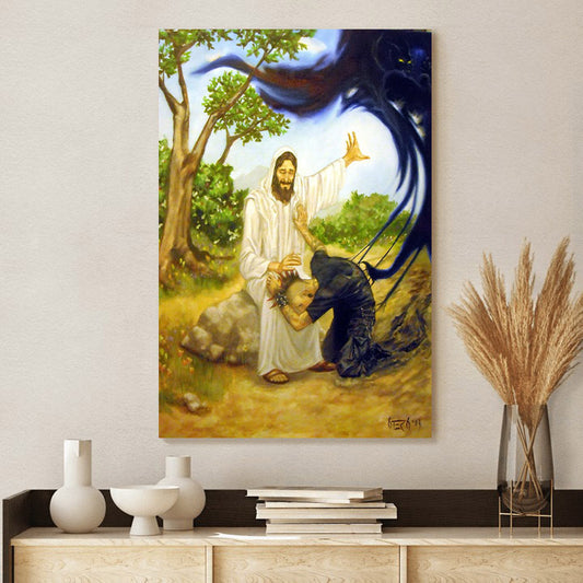 Jesus Christ Canvas Picture - Jesus Christ Canvas Art - Christian Wall Canvas