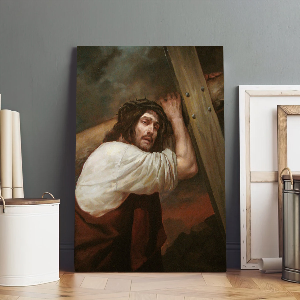 Jesus Christ Carrying The Cross 1 Canvas Picture - Jesus Christ Canvas Art - Christian Wall Canvas