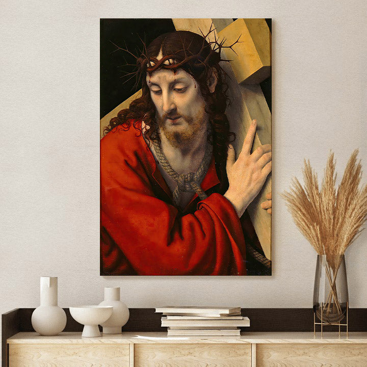 Jesus Christ Carrying The Cross Canvas Picture - Jesus Christ Canvas Art - Christian Wall Canvas