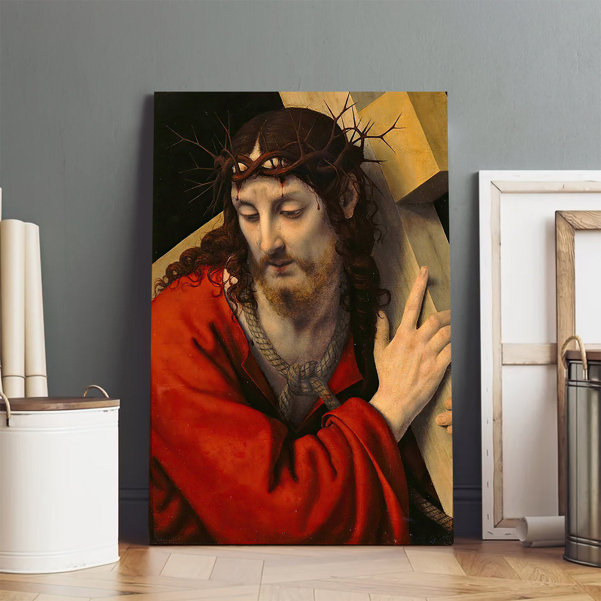 Jesus Christ Carrying The Cross Canvas Picture - Jesus Christ Canvas Art - Christian Wall Canvas