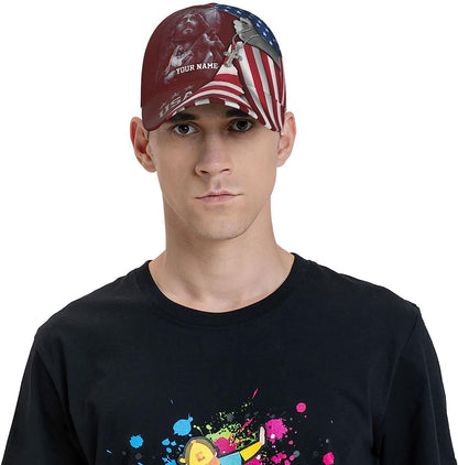 Jesus Christ Carrying The Cross Custom Name All Over Print Baseball Cap - Christian Hats For Men Women